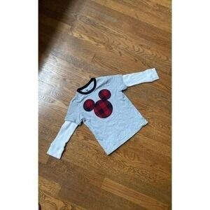 Gap Buffalo Plaid Mickey Mouse Shirt